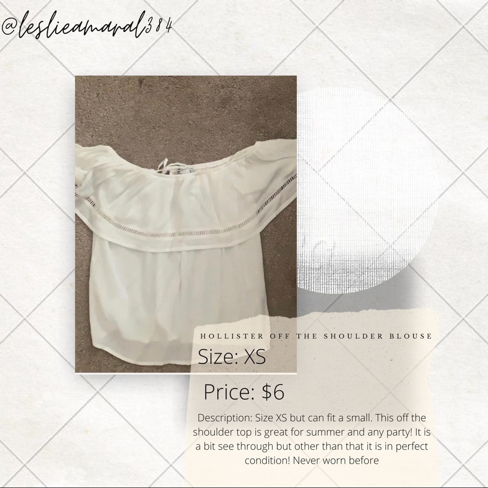 Loose off the shoulder hollister blouse